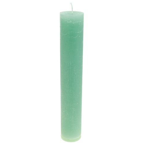 Green Candles Large Taper Candles Solid Colored 50x300mm 4 Pcs