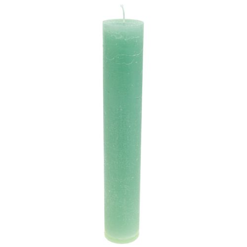 Product Green candles, large, solid-colored candles, 50x300mm, 4 pieces