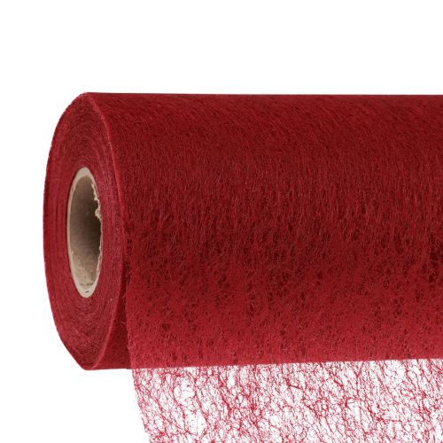 Floristik24 Dekovlies table runner fleece table runner red burgundy 23cm 25m