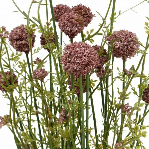 Product Artificial Craspedia Violet Drumstick Artificial Flowers 3pcs