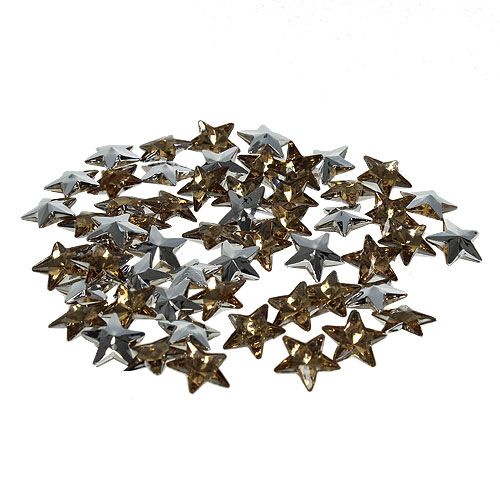 Floristik24 Decoration to control acrylic stars Ø1,5cm gold 100g