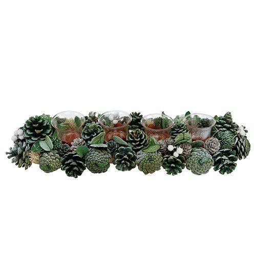 Floristik24 Advent arrangement 45cm green for 4 tealights