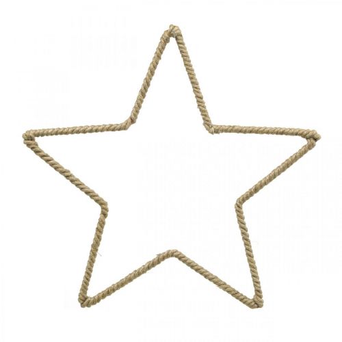 Floristik24 Advent decoration, Christmas decoration star, decorative star jute B24.5cm 5pcs