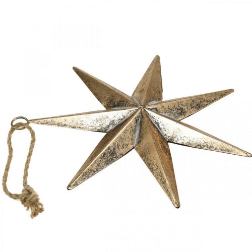 Floristik24 Christmas decoration gold star pendant antique look 30.5cm