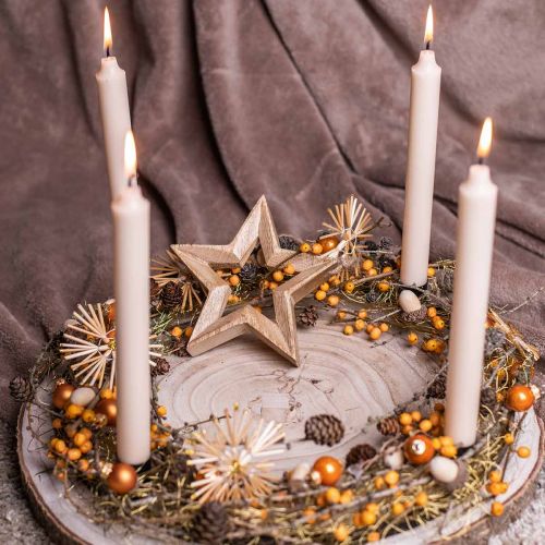 Floristik24 Advent decoration star made of wood Christmas decoration star H14.5cm