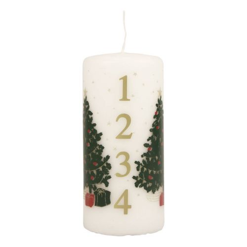 Product Advent calendar candle Christmas candle white 150/65mm