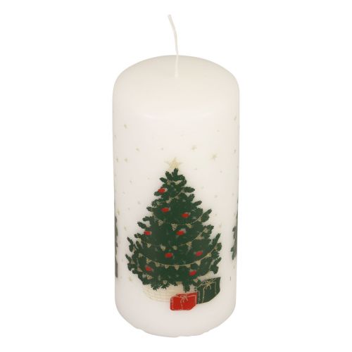 Product Advent calendar candle Christmas candle white 150/65mm