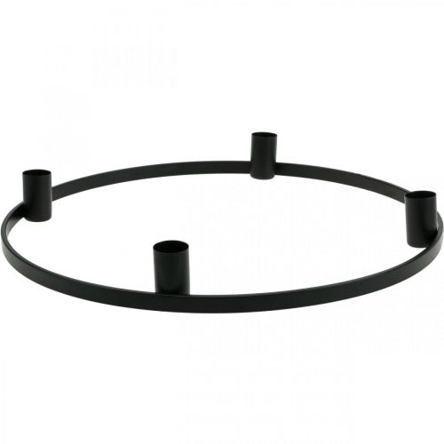 Floristik24 Candle ring rod candles candle holder metal black Ø35cm