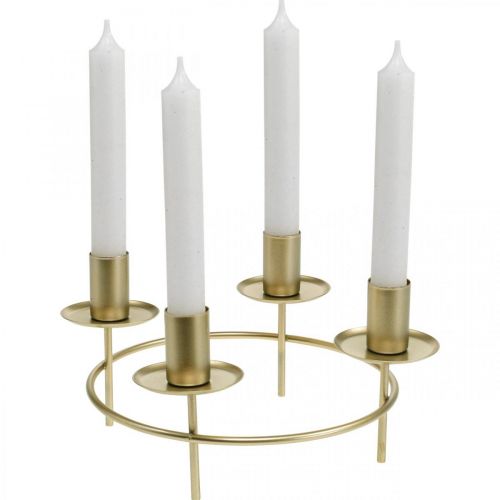 Product Candle ring rod candles candle holder gold Ø23cm H11cm 2pcs