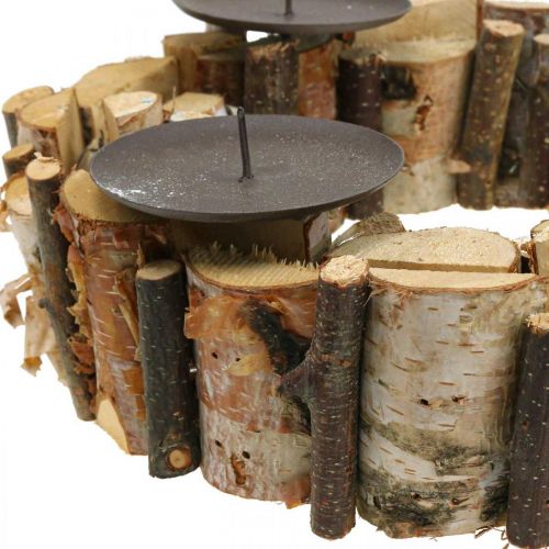 Floristik24 Advent wreath birch decoration wreath wood and branches Ø32cm H8cm