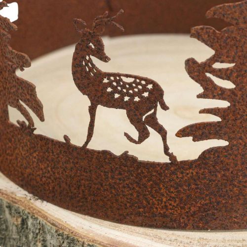 Product Deer Deco Forest Patina Deco Tree Bark Natural Ø25-27cm