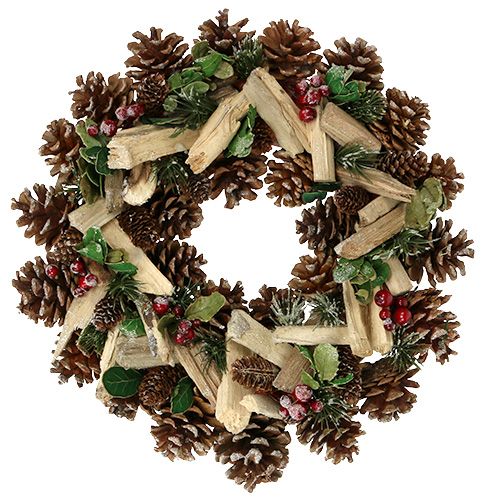 Floristik24 Advent wreath with cones and branches Ø34cm