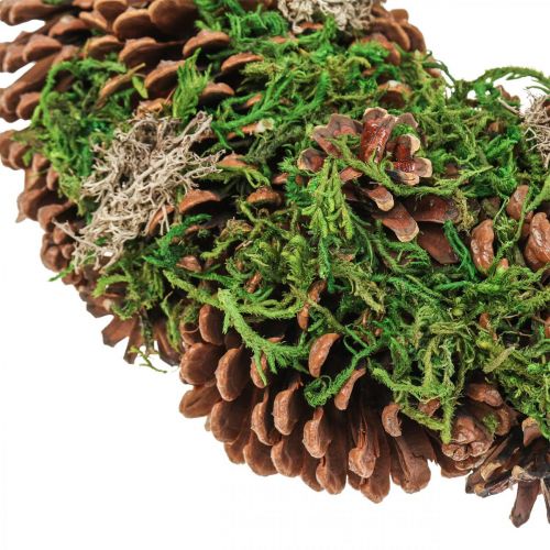 Product Advent wreath door wreath decorative wreath with cones moss Ø30cm