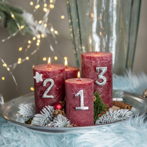 Product Advent Numbers Candles Candle Pin Numbers Advent 4.5cm 4pcs