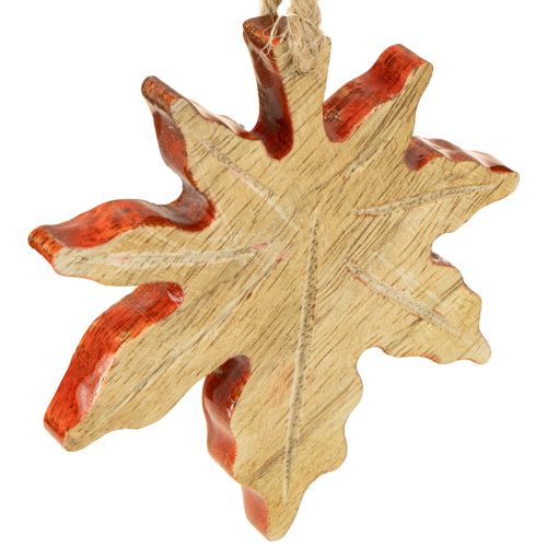 Floristik24 Maple leaf wood decoration autumn green red brown H10cm 6 pieces