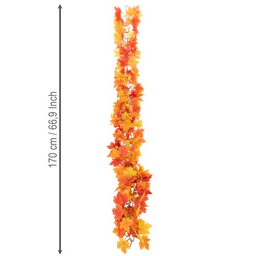 Product Artificial Maple Leaf Garland 170cm Autumn Decoration for Indoor Use