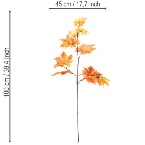 Artificial Maple Branch 100cm in Autumn Colors for Indoor Decoration | Floristik24.co.uk