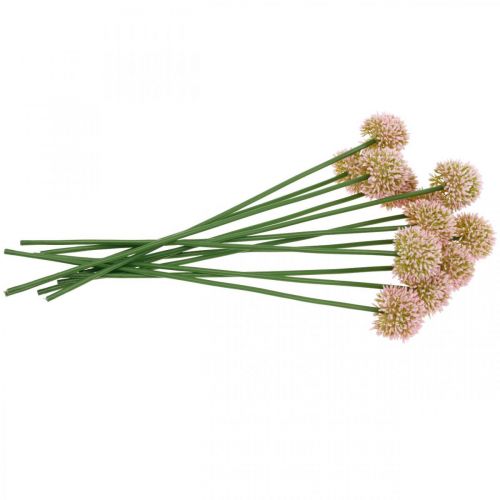 Floristik24 Artificial flower allium pink 38cm artificial ornamental onion silk flower in bunch 12pcs