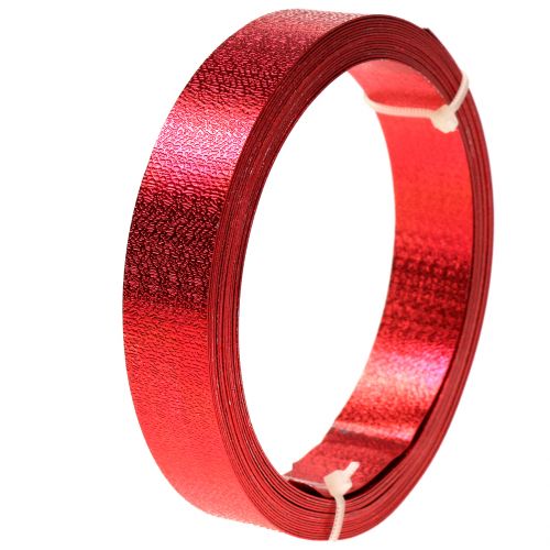 Floristik24 Aluminum tape flat wire red 20mm 5m