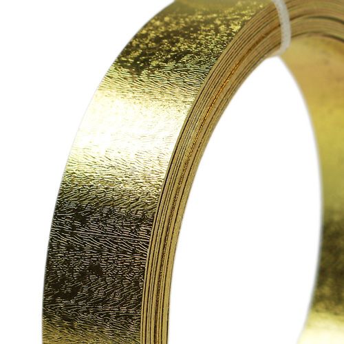 Floristik24 Flat wire gold matt 20mm 5m