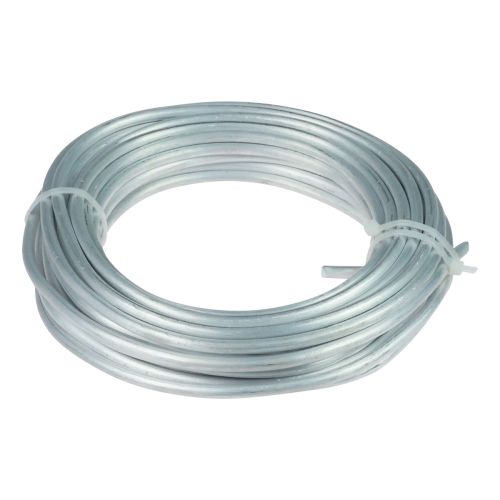 Floristik24 Aluminum wire aluminum wire 5mm jewelry wire white-silver matt 500g