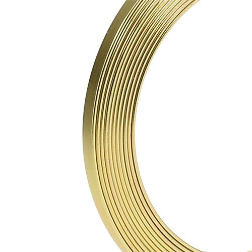 Floristik24 Aluminum flat wire gold 5mm x 1mm 2.5m