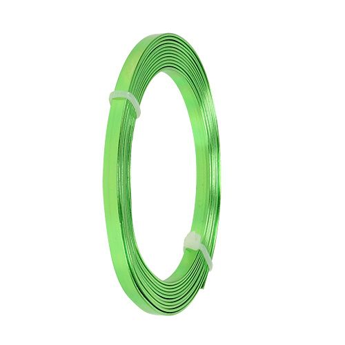 Product Aluminum flat wire green 5mm x 1mm 2.5m