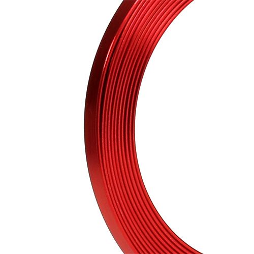 Floristik24 Aluminum flat wire red 5mm x 1mm 2,5m