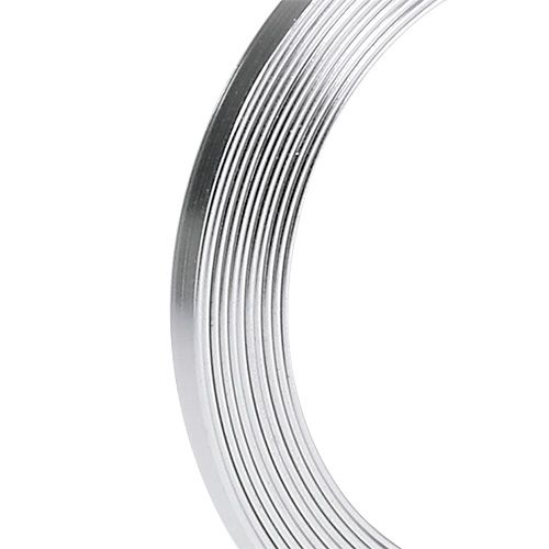 Aluminum flat wire silver 5mm x 1mm 2.5m
