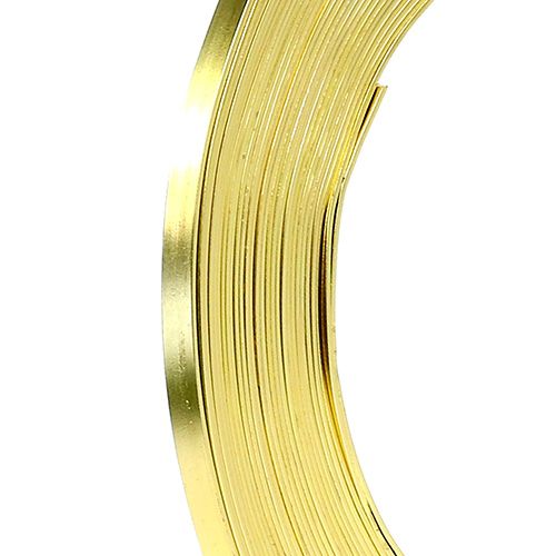 Aluminum flat wire gold 5mm 10m