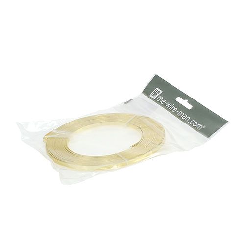 Product Aluminum flat wire gold 5mm 10m