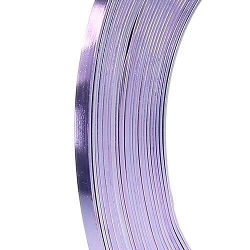 Floristik24 Aluminum flat wire lavender 5mm 10m