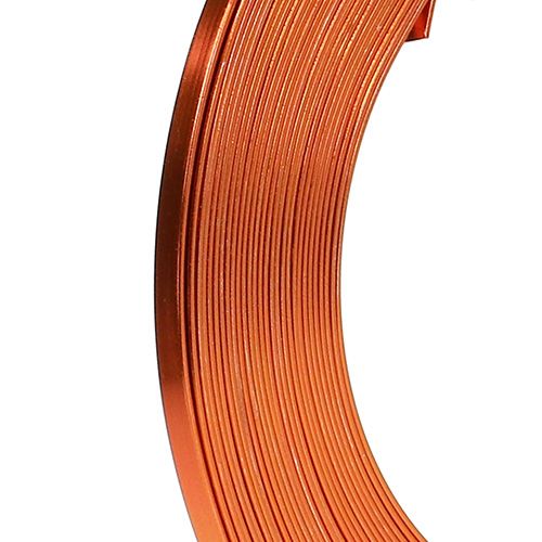 Aluminum flat wire Orange 5mm 10m