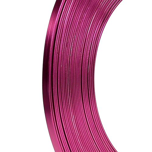 Floristik24 Aluminum flat wire pink 5mm 10m