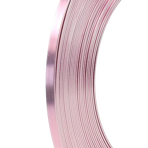 Floristik24 Aluminum flat wire pink 5mm 10m