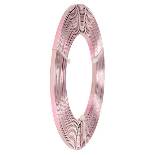 Product Aluminum flat wire pink 5mm 10m