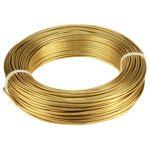 Floristik24 Aluminum wire 2mm craft wire decorative wire gold 60m 500g