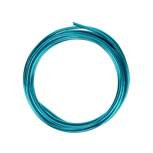 Aluminum wire 2mm turquoise 3m
