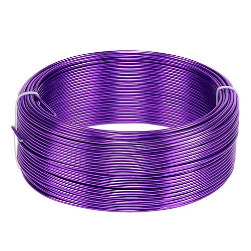 Floristik24 Aluminum wire Purple Ø2mm 500g (60m)