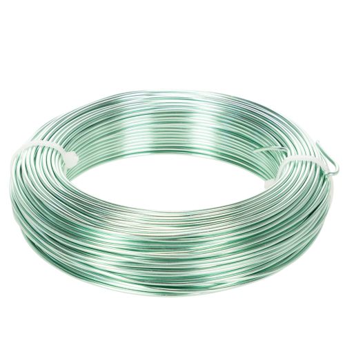 Mint Green Aluminium Wire 2mm x 60m for Crafting and Decoration