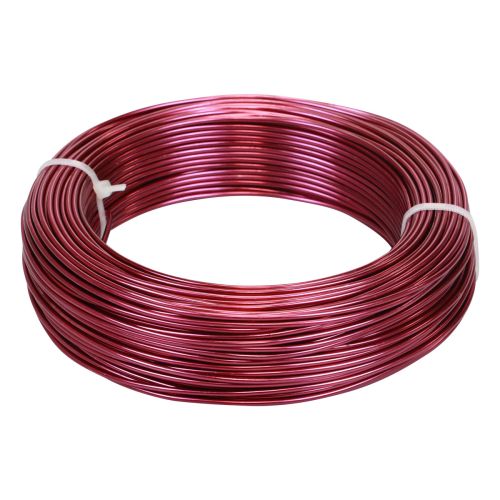 Floristik24 Aluminum wire Ø2mm 500g 60m pink