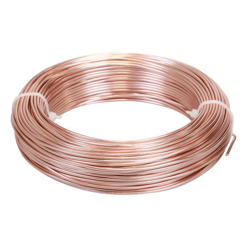 Floristik24 Aluminum wire aluminum wire 2mm jewelry wire rose gold 60m 500g