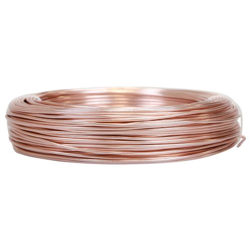Product Aluminum wire 2mm, 60m, 500g rose gold - Flexible jewelry wire for crafting, decorating and floristry supplies