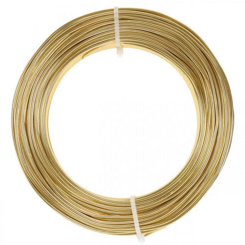 Product Aluminum wire gold Ø2mm deco wire craft wire round 500g 60m