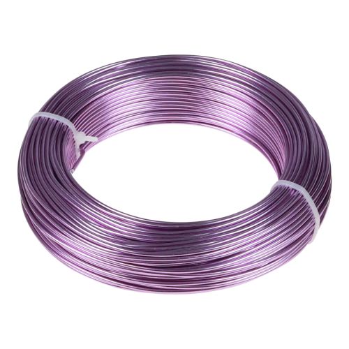 Product Aluminum wire purple Ø2mm jewelry wire lavender round 500g 60m