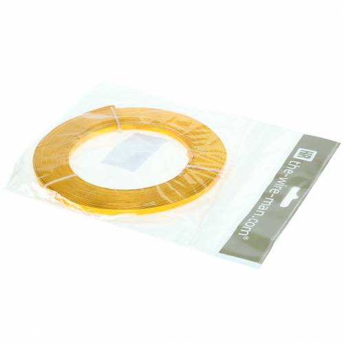 Floristik24 Aluminum flat wire 5mm 10m sun yellow craft wire