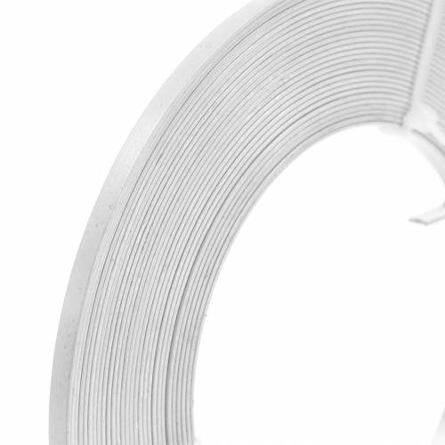 Floristik24 Aluminum Flat Wire 5mm 10m White Beading Wire