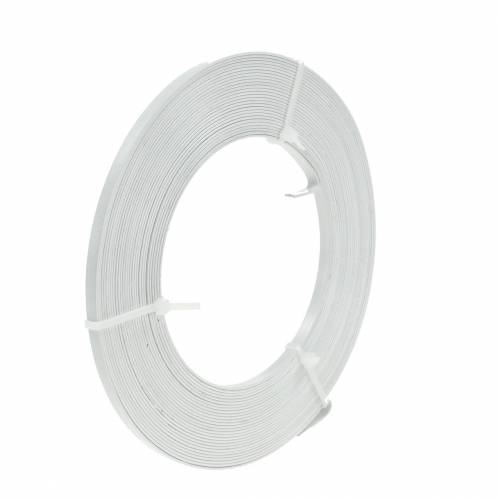 Floristik24 Aluminum Flat Wire 5mm 10m White Beading Wire