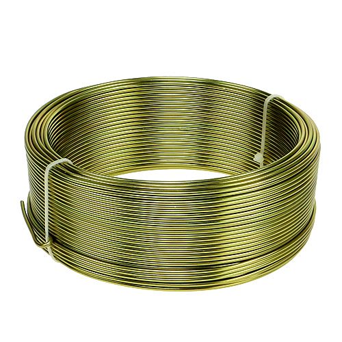Floristik24 Aluminum wire Ø2mm olive green 500g (60m)