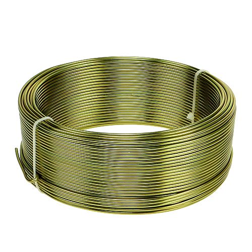 Floristik24 Aluminium wire Ø2mm olive green 500g (60m)
